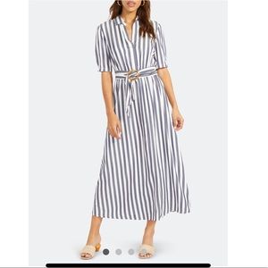 BB Dakota - That’s Your Stripe Belted Dress